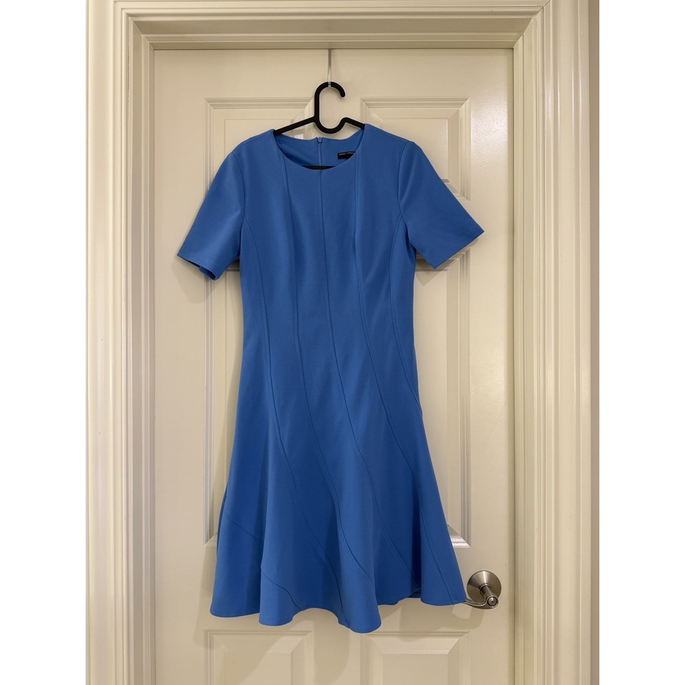 Maggy London Blue Short-Sleeve Midi Dress